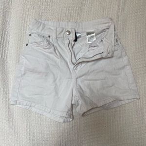 white high waisted shorts size 0 from h&m